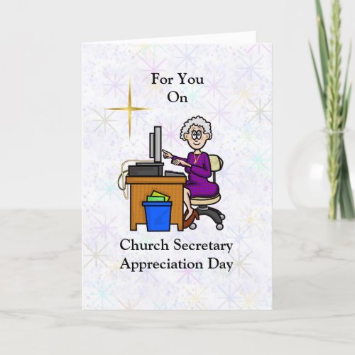 Church Secretary Appreciation Day Card