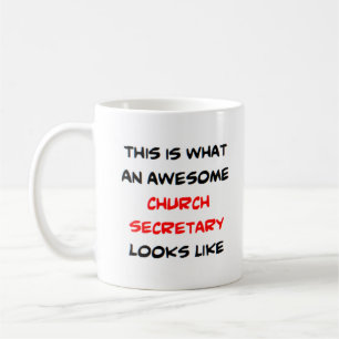 church secretary, awesome coffee mug