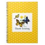 Church Secretary Butterflies Notebook at Zazzle