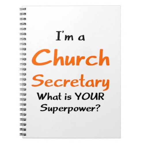 church secretary notebook