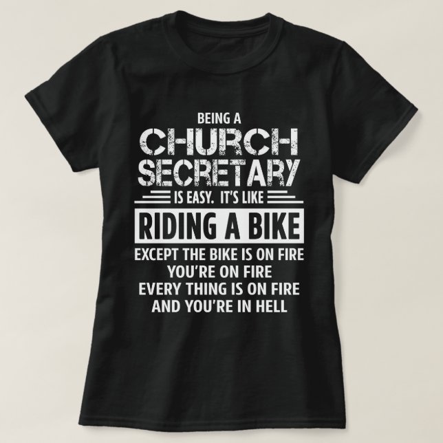 Church Secretary T-Shirt (Design Front)