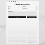 Church Service Christian Black Notes Letterhead<br><div class="desc">Church Service Christian Black Notes Letterhead by Good Gifts from Above.

"Thy word is a lamp unto my feet,  and a light unto my path." -Ps 119:105</div>