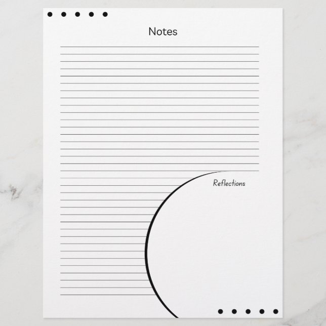 Church Service Christian Black Polka Dots Letterhead (Front)