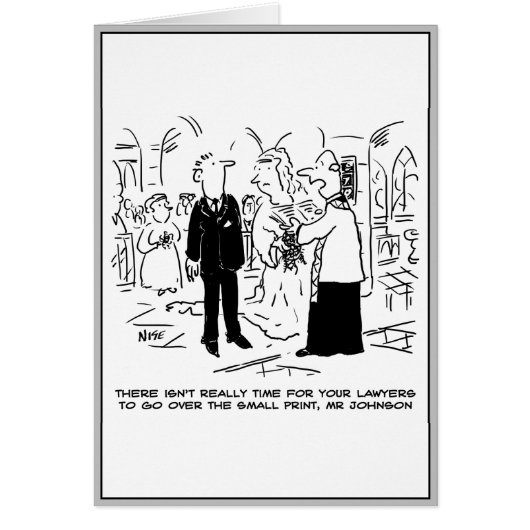 Church Service Wedding Vicar Says No to Lawyers (Front)