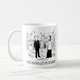 Church Service Wedding Vicar Says No to Lawyers Coffee Mug