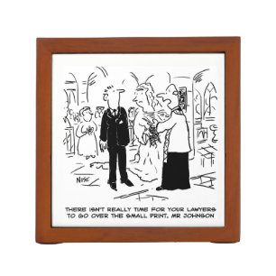 Church Service Wedding Vicar Says No to Lawyers Desk Organizer