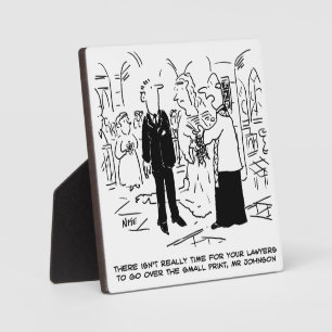 Church Service Wedding Vicar Says No to Lawyers Plaque