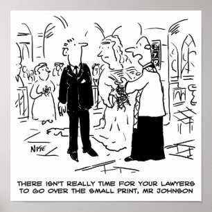 Church Service Wedding Vicar Says No to Lawyers Poster