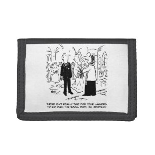 Church Service Wedding Vicar Says No to Lawyers Trifold Wallet