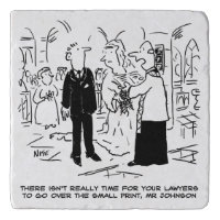 Church Service Wedding Vicar Says No to Lawyers Trivet