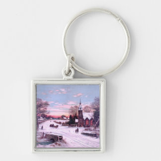 Church Services Christmas Eve Morning Keychain