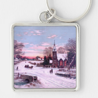 Church Services Christmas Eve Morning Keychain