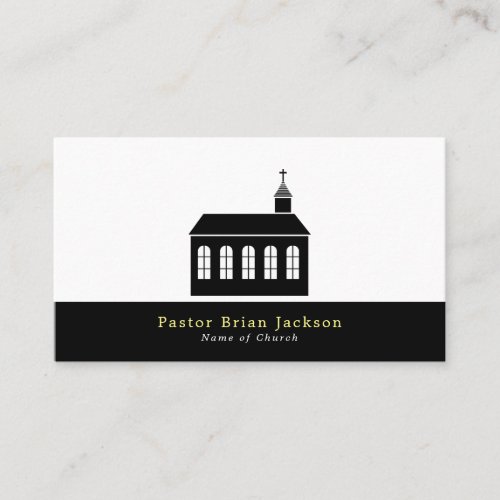 Church Silhouette Christianity Religious Business Card