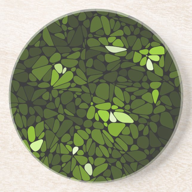 Church Stained Glass Sandstone Coaster (Front)