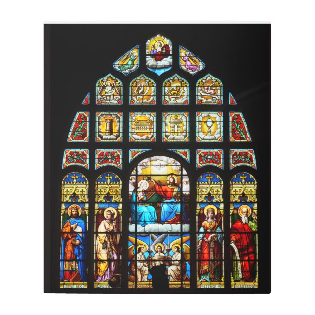 Church stained glass window metal print (Front)