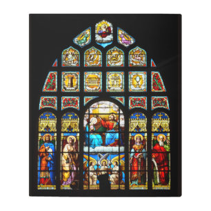 Church Stained Glass window Metal Print