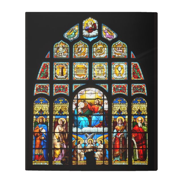 Church Stained Glass window  Metal Print (Front)