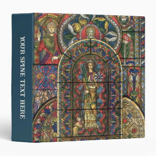 Church Stained Glass Window, Vintage Architecture Binder