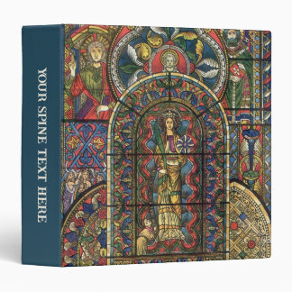 Church Stained Glass Window, Vintage Architecture Binder