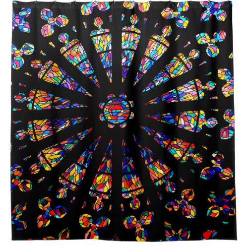 church stained glass windows colors shower curtain