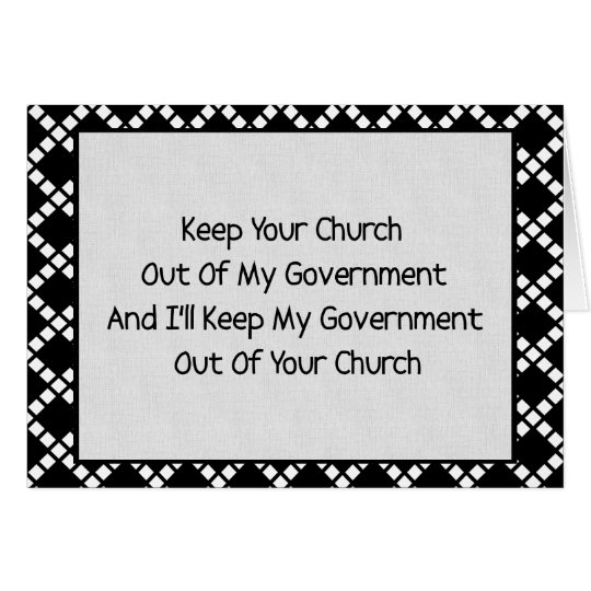 Church State Separation Card