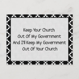Church State Separation Postcard