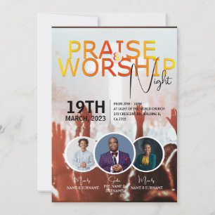 Church Sunday Service Customizable Flyer Design  Invitation