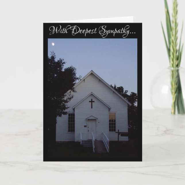 “Church Sunset” Sympathy Card (Front)
