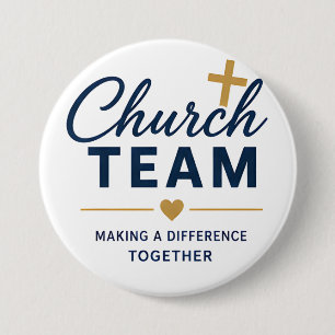 Church Team Logo for Volunteer Team Members Button