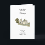 Church Traditional Wedding Order of Service Program<br><div class="desc">A minimalist watercolor church wedding design. A traditional church design that uses an elegant classic typography and calligraphy. A charming Christian church monogram design with modern classy typography. An elegant traditional church themed wedding order of service program design with modern elements. Matching wedding invitations and other stationery items are also...</div>