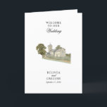 Church Traditional Wedding Order of Service Program<br><div class="desc">A minimalist watercolor church wedding design. A traditional church design that uses an elegant classic typography and calligraphy. A charming Christian church monogram design with modern classy typography. An elegant traditional church themed wedding order of service program design with modern elements. Matching wedding invitations and other stationery items are also...</div>