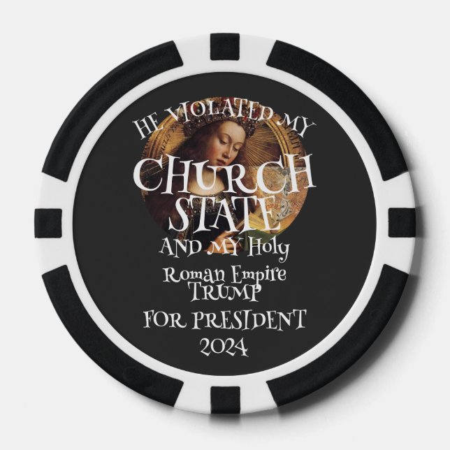 Church Trump Poker Chips Party Gambling (Front)