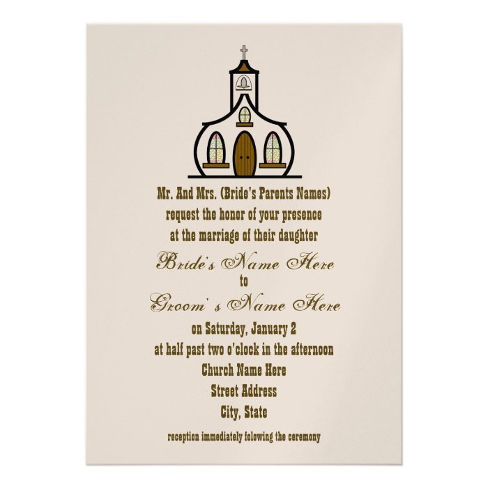 Church Wedding Invitation