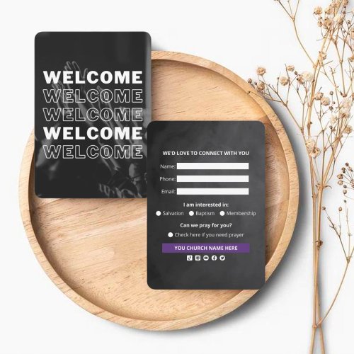 Church Welcome Connection Card Template