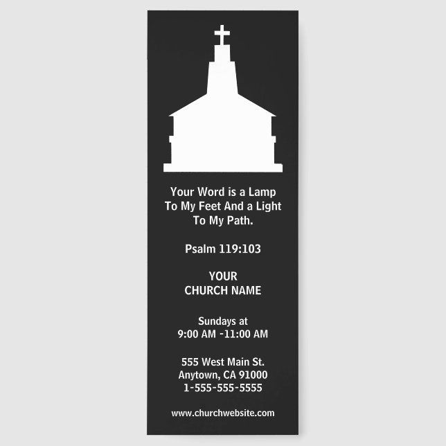 Church Welcome Custom Bible Verse Bookmarks (Front)