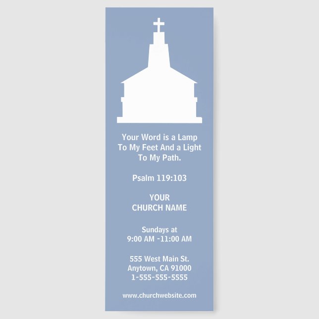 Church Welcome Personalized Bible Verse Bookmarks (Front)