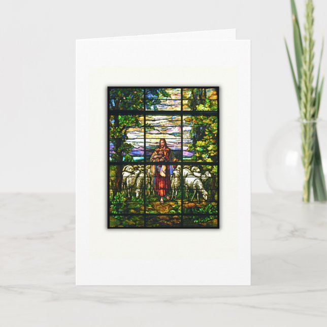 CHURCH WINDOW - EASTER LAMB HOLIDAY CARD (Front)