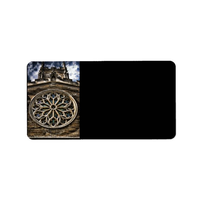 Church Window HDR art address label (M) (Front)