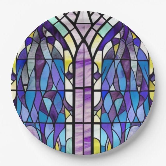 Church Window Paper Plates (Front)