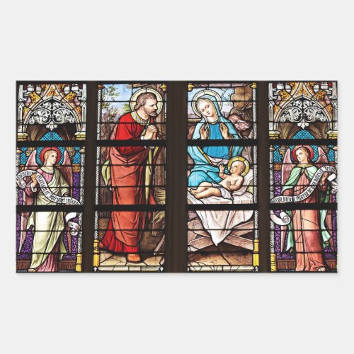 Church Window Stained Glass Christmas Sticker