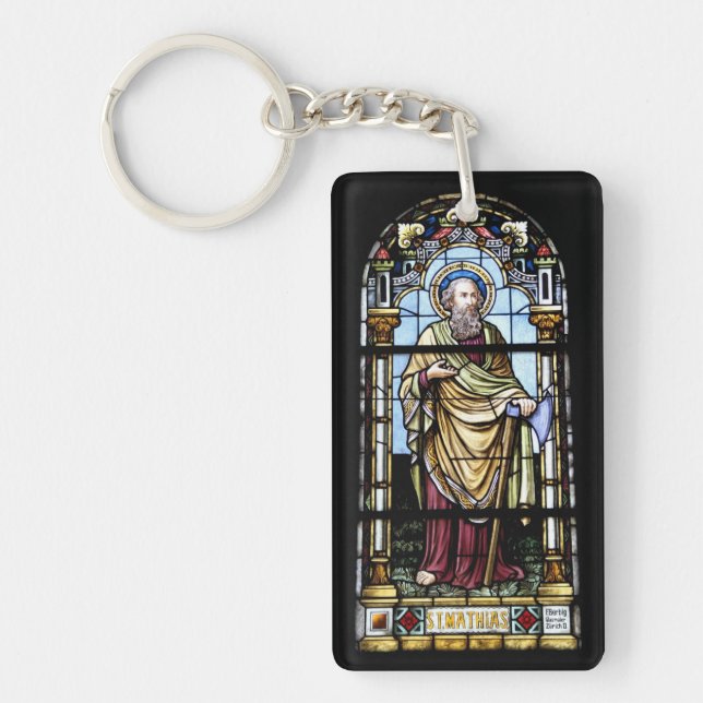 Church Window Switzerland Suisse v Keychain (Front)