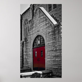 Church with Red Doors Poster
