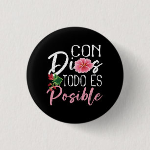 Church Youth Con Dios Todo es Posible Shirt Christ Button