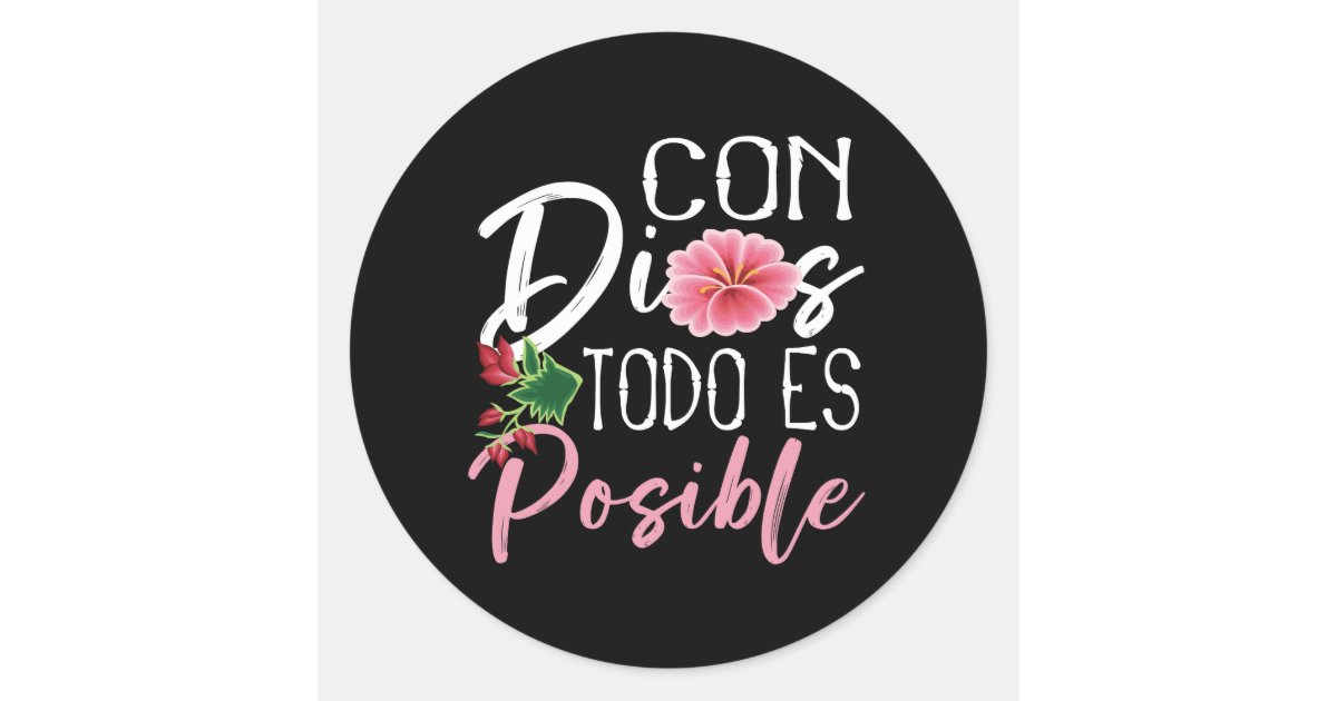 Church Youth Con Dios Todo es Posible Shirt Christ Classic Round ...
