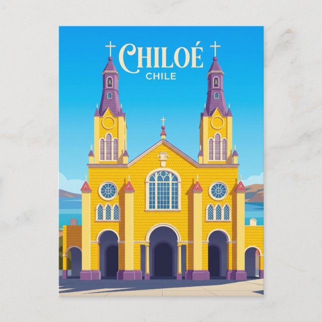 Churches of Chiloe Chile Postcard (Front)
