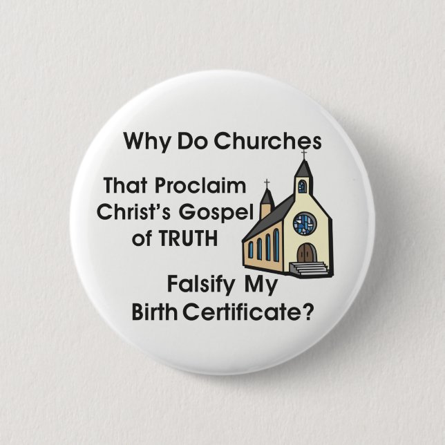 Churches Pinback Button (Front)