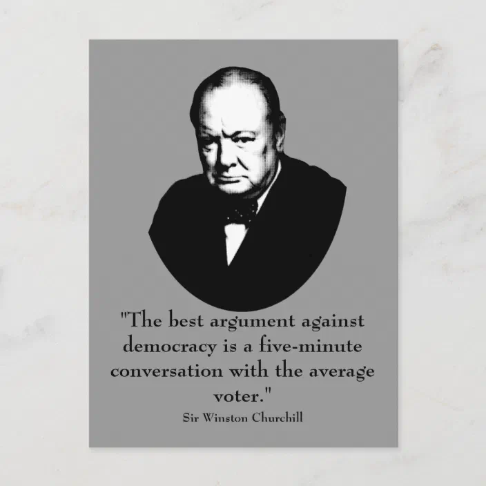 Churchill And Funny Quote Postcard Zazzle Com