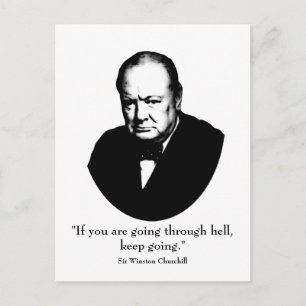 Churchill and Quote Postcard
