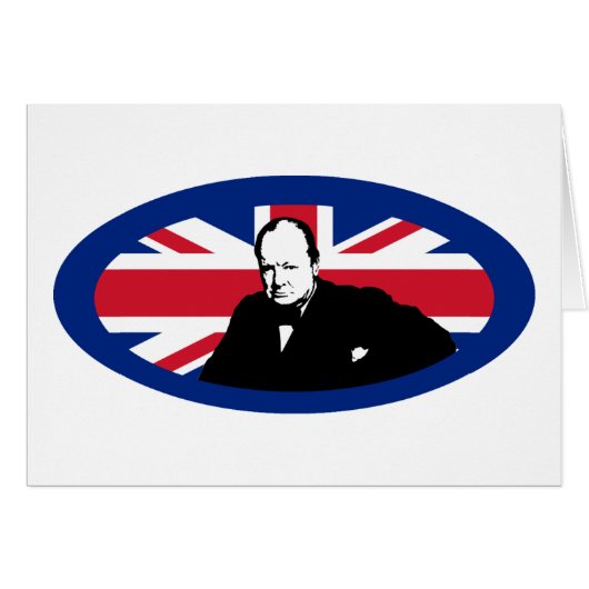 Churchill and Union Jack Cards (Front Horizontal)