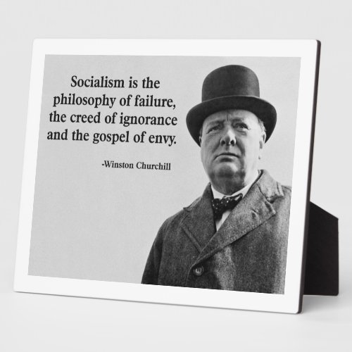 Churchill Anti_Socialism Quote Plaque